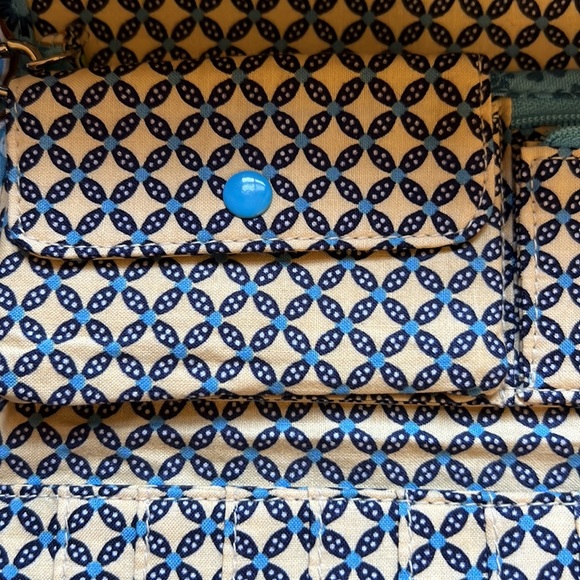 Vera Bradley 2009 Bali Blue Sleek Wallet Crossbody Clutch Purse - Picture 5 of 14